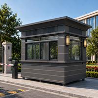 Caseta de Seguridad Exterior de Estilo Europeo Moderno, Cabina de Servicio Portátil de Acero para Estacionamientos y Comunidades