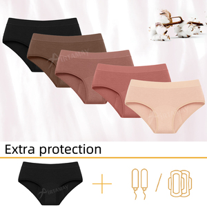 4 capas de protección completa funcional Pantis Para Periodo Menstrual Oeko Tex a prueba de fugas período de menstruación ropa interior para niñas - Product Image 4