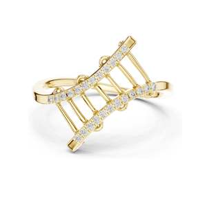 0.12 CT Lab Diamond Pave <b>Cross</b> Band <b>Ring</b> for Women VVS-VS EF Clarity 18KT, 14KT, 10KT Gold & 925 <b>Silver</b> Rose, Yellow, - Product Image 3