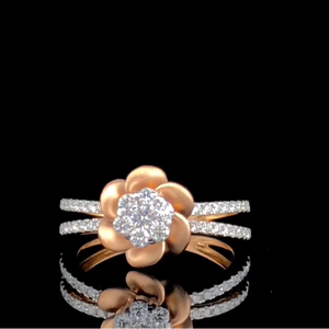 Bague de fiançailles en diamant de laboratoire taille ronde 0,35 ct, or massif 14 carats, certifiée SGL - Product Image 2