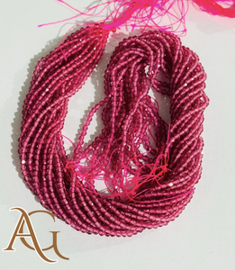 Perles rondes facettées en cristal rose, perles rondes en vrac, fabrication de bijoux en Chine, quartz synthétique, 2 mm, 4 mm, 6 mm - Product Image 2