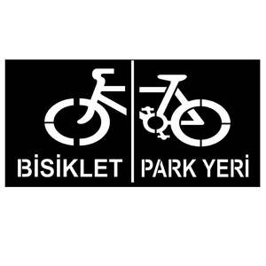 Plantilla de pintura compuesta de 100x200cm para señalización de área de estacionamiento de bicicletas - Product Image 1