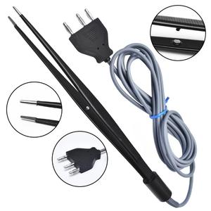 Pinces chirurgicales monopôlaire Potts Smith droites, interrupteur manuel, noires, antiadhésives, avec câble pour chirurgie et hémostase - Product Image 1