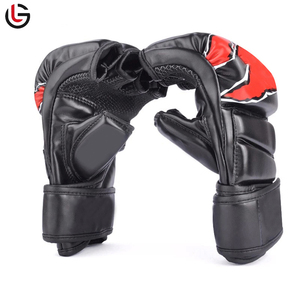 Gants de MMA en cuir PU Arts Grappling Cage Gants d'entraînement au combat Logo personnalisé Gants de boxe MMA - Product Image 2
