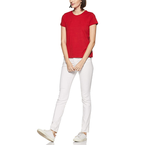 เสื้อยืดแขนสั้นผ้าฟลีซคอตตอน 100% ระบายอากาศได้ดี เป็นมิตรกับสิ่งแวดล้อม ผลิตตามสั่งขายส่งสำหรับผู้หญิง - ราคาถูก - Product Image 4