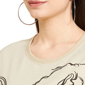 Sudadera polar de gran tamaño de alta calidad para damas de talla grande con capucha informal con estampado de logotipo frontal para invierno-Disponible al por mayor - Product Image 3