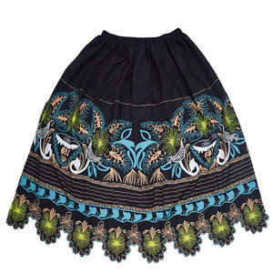 Falda Corta Casual de Verano para Mujer, Talla Grande, Estilo Boho Hippie, con Parches Bordados, 100% Algodón, con Cordón Ajustable, Estilo Hawaiano, para Danza del Vientre - Product Image 1