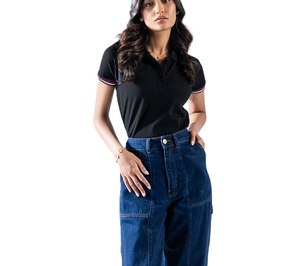 Camisa de manga corta con cuello de Polo de verano para mujer, gran oferta, Polo transpirable informal de algodón y poliéster para mujer - Product Image 5