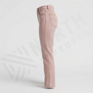 Jeans à pattes d'éléphant taille haute pour femmes, pantalon en denim à jambe large et mince, design perforé lavé tendance, vêtements d'hiver - Product Image 3