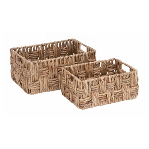 Best Seller Adorable Water Hyacinth Storage <b>Baskets</b> Brown Wicker <b>Baskets</b> <b>for</b> Living Room Bedroom <b>Bathroom</b> Made in Vietnam - Product Image 1