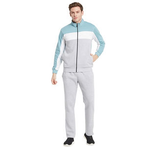 Chándal de hombre de alta calidad 100% algodón multicolor cremallera completa cuello alto chándal ropa deportiva ropa de gimnasio chándal de invierno - Product Image 1