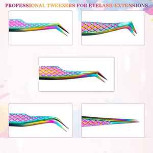 Prix de gros, logo personnalisé, multi-couleurs, extension de cils professionnelle, volume, pinces à épiler en acier inoxydable de haute qualité - Product Image 3