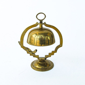 Campana de escritorio de hotel Vintage más vendida, modelo de latón con acabado brillante para servicio de recepción, impresión personalizada, regalo de Navidad - Product Image 4