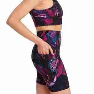 Shorts cyclistes personnalisés pour femmes, taille mi-haute, respirants, séchage rapide, extensibles, 100 % coton molletonné, imperméables, pour sports d'été - Product Image 5