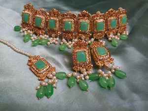 Producto más vendido, hermoso conjunto de joyería de boda para mujer, nuevo diseño, estilo indio pakistaní, conjunto de joyería de boda tradicional - Product Image 2