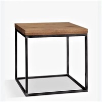 Table basse carrée en fer de style industriel moderne avec plateau en marbre, de haute qualité, taille personnalisable, meubles pour la maison, salon, chambre à coucher