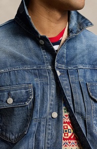 2024 ODM vente en gros sur mesure hommes Denim veste haute qualité motif décoration 100% coton dernière mode pour la saison d'hiver - Product Image 4
