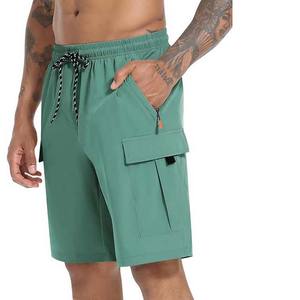 <b>Green</b> Bodybuilding <b>Men's</b> High Waist 100% Cotton Gym Fitness Sweat <b>Shorts</b> Winter Fleece with Pockets Solid Pattern Streetwear - Product Image 5