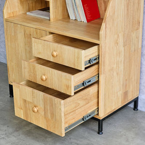 5-<b>Drawer</b> Minimalist Console Table 80x40x110cm Rubber Wood Home Bar Furniture KTB68146 - Product Image 3