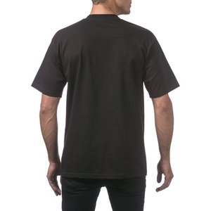 Camiseta de algodón 100%, gruesa, de verano, color sólido, 230 g, blanca, informal, para hombre, cuello redondo, manga corta, estilo casual, para otoño. - Product Image 3