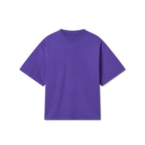 T-shirt violet surdimensionné lourd pour homme Streetwear 300 GSM T-shirt violet - Product Image 1