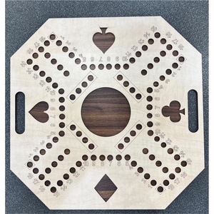 Sang Trọng Bằng Gỗ Gấp Jackaroo Trò Chơi Hội Đồng Quản Trị Thiết Lập Bát Giác 4 Máy Nghe Nhạc Bằng Đá Cẩm Thạch Jackaroo Hội Đồng Quản Trị Trò Chơi Với Peg Lỗ & Biểu Tượng Tùy Chỉnh In Ấn - Product Image 3