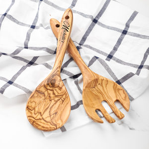 เซิร์ฟเวอร์ไม้มะกอกทำด้วยมือ-สลัดไม้ - Product Image 5