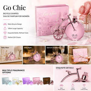100 ml Go <span class=keywords><strong>Chic</strong></span> Eau de Parfum pour femmes, design vintage de vélo, parfum en spray - Product Image 1