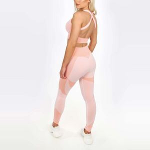 Conjunto Deportivo de 3 Piezas al por Mayor, Sujetador Deportivo, Leggings, Ropa Deportiva de Cintura Alta, Conjuntos de Yoga para Gimnasio y Fitness para Mujer - Product Image 3