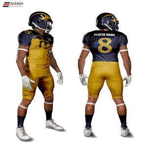 Ensemble d'uniformes de football américain pour hommes, maillot et pantalon de football, uniforme d'équipe sportive, ensemble de vêtements de football athlétique avec maillot rembourré - Product Image 2