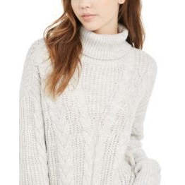 Maglione a Collo Alto Vintage in Maglia Intrecciata da Donna Crave Fame, Cardigan Traspirante Bianco Taglia XS per l'Inverno - Product Image 2