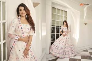 Robe de mariée indienne en soie pour femmes, pour les occasions spéciales, modèles lehenga pour filles - Product Image 4