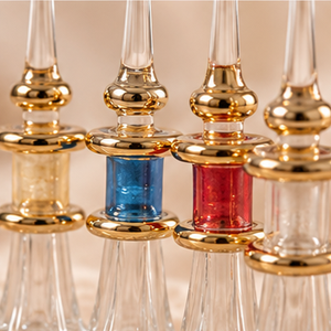 Bouteilles de parfum en verre Attar, verre coloré égyptien, bouchon long, vente en gros - Product Image 4