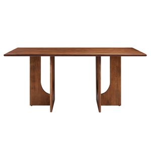 Mesa de Comedor de Madera de Mango Sólida de Diseño Moderno con Patas Plegables y Tablero Rectangular, Tamaño Personalizado, Estilo Industrial para Hogar, Cocina y Restaurante - Product Image 2