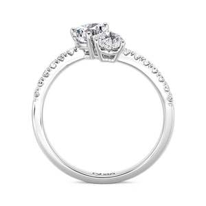 Bague de promesse personnalisée Jeulia à double cœur avec diamant pierre de naissance - Product Image 3