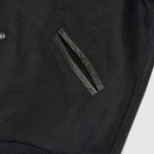 Chaqueta Universitaria Letterman para Hombre, Logotipo Personalizado, Talla Grande, Cuerpo de Lana, Mangas de Cuero Original, Parche de Lana, Bordado Chenille - Product Image 4