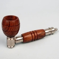Pipe à tabac artisanale en bois durable avec finition polie technique givrée, options de couleur et logo personnalisé pour les fêtes et l'usage quotidien