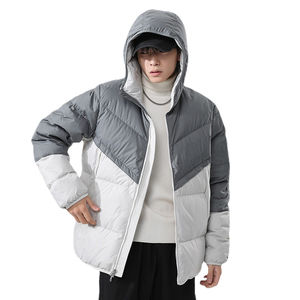 Chaqueta Acolchada Unisex de Alta Calidad, Talla Grande, Estilo Urbano Deportivo, con Capucha, Cómoda, con Revestimiento de Lona en la Parte Delantera - Product Image 4