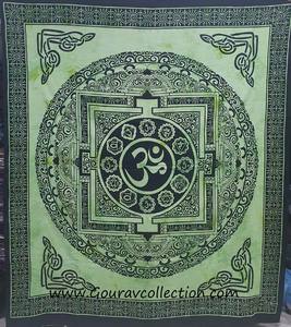 Tapiz POTLY con Estampado TIBET OM, Decorativo para Colgar en la Pared, Impresión Digital, Hecho a Medida, Sábana de Algodón al por Mayor GC-TPDB-132 - Product Image 4