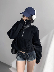 เสื้อฮู้ดดี้ทรงบ็อกซี่ขนาดใหญ่พิเศษสำหรับผู้หญิง สไตล์ลำลอง ไหล่ตก ผ้าหนา แนวฮิปฮอป - Product Image 5