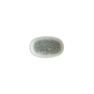 Assiette de présentation ovale en porcelaine de 10 cm, design nordique Hygge, bleu lunaire, pour servir et laisser des confitures - Product Image 1