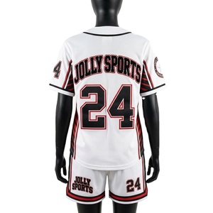 Polyester <b>mesh</b> women baseball short <b>set</b> navywhite stripe sleeve panels tackle twill embroidery customlogo team wear Women's <b>Sets</b> - Product Image 6