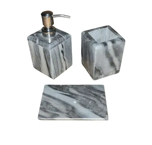 Nouveau design marbre décoration de la maison marbre ensemble de salle de bain décor Offre Spéciale ensembles de salle de bain distributeur d'accessoires marbre porte-savon - Product Image 5