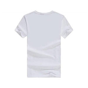 Venta al por mayor 100% algodón camisetas de manga corta personalizable liso en blanco para los hombres 160 Gsm estilo casual impreso OEM Logo color blanco - Product Image 2