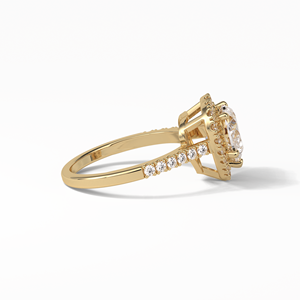 14K oro blanco corazón corte incoloro Moissanite anillo de compromiso 2,00 TW joyería para boda fiesta piedras preciosas anillos Gra certificado - Product Image 3