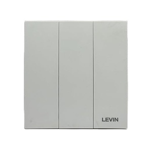 Levin AE-Interruptor basculante de control doble de tres bandas, elegante y moderno, Blanco (3G2W), interruptor de satisfacción de plástico de 250V 6A de 25 años - Product Image 1