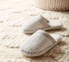 VENTE FLASH Pantoufles en fourrure Sherpa Bleu Lotus 2025 Chaussons chauds et moelleux pour un confort doux toute la journée - Product Image 4