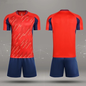 Kit de sport complet pour hommes et enfants, maillots de football à manches courtes respirants, uniformes, chemises imprimées, vêtements courts - Product Image 6