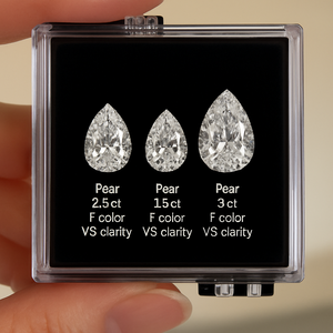 Diamant de laboratoire de 1 carat, forme poire, grade D VVS, en vrac, pour utilisation en bijouterie - Product Image 2