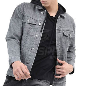 Chaqueta vaquera ajustada de fabricación profesional para hombre, ropa informal para uso en exteriores, chaqueta vaquera para hombre con personalización - Product Image 5